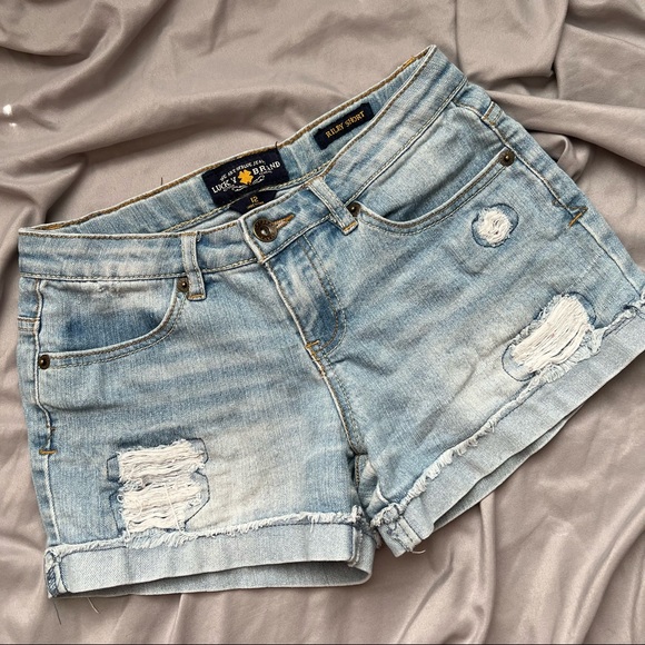 Lucky Brand Other - Lucky Brand Riley Distressed Cut Off Jean Shorts 12Y Light Wash